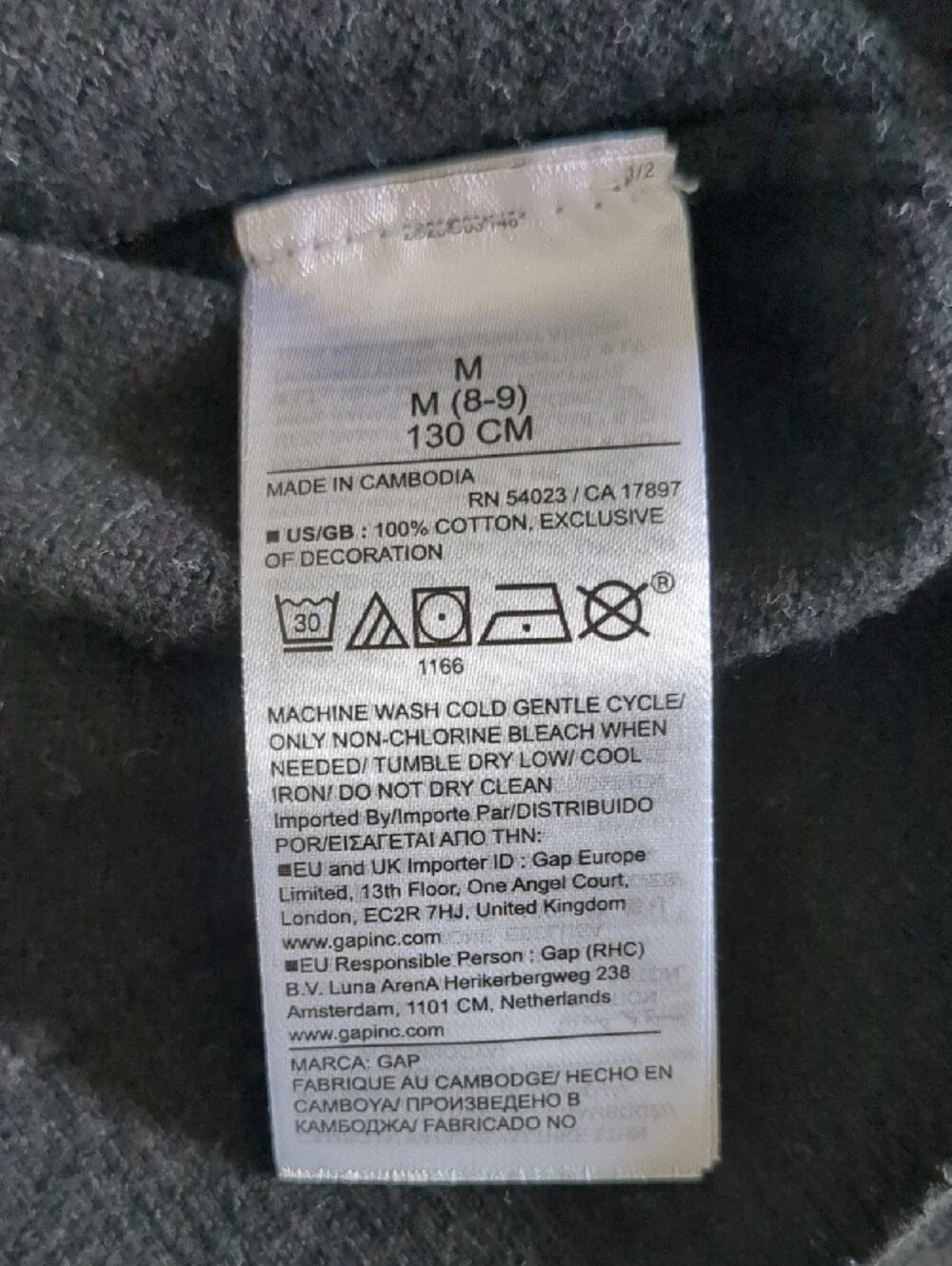GAP Kids Black Crewneck Sweater with Silver Bow. Size M (8/9)